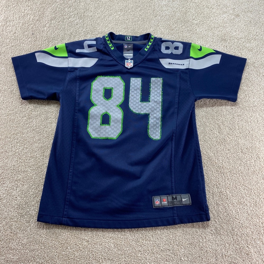 Nike Seattle Seahawks Jersey Youth Boys Medium Blue 84 NFL On Field Football